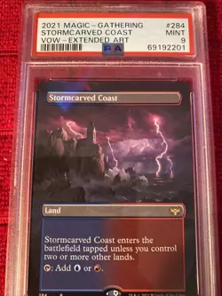 PSA 9 Mint Stormcarved Coast (284) Borderless Innistrad: Crimson Vow VOW MTG - Image 3
