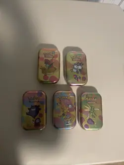 Pokemon TCG 151 Mini Tin Lot of 5 sealed tins (10x 151 Sealed Packs) - Image 1
