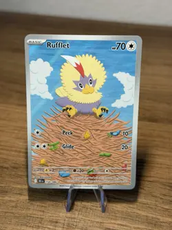 Pokemon Rufflet Sv: Black Bolt 154/086 Illustration Rare Holo Basic 70 HP - Image 1