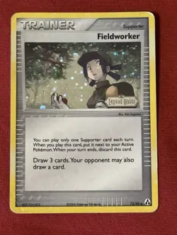 Fieldworker with Mew 73/92 Legend Maker Reverse Holo Stamped Pokemon TCG HP - Image 1