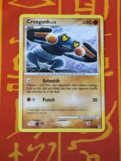 POKEMON TCG CROAGUNK 61/99 EXCELLENT NON HOLO COMMON ARCEUS KOMIYA - Image 1
