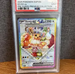 2025 POKEMON SVP EN-SV BLACK STAR PROMO #174 EEVEE EX PSA 9 - Image 1