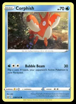 Corphish 038/163 Common Battle Styles Pokemon NM - Image 1