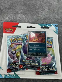 Pokemon Journey Together Booster Pack Blister 3 Packs with Scrafty Promo NEW NWT - Image 2
