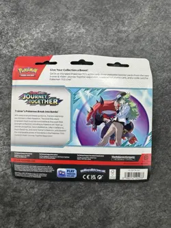 Pokemon Journey Together Booster Pack Blister 3 Packs with Scrafty Promo NEW NWT - Image 3