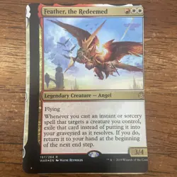 Feather, the Redeemed MTG War of the Spark NFC Foil Miscut/Misprint - Image 1