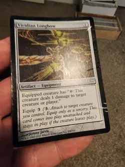 Mirrodin MTG FOIL Viridian Longbow Magic - Image 1
