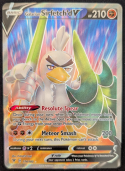 Galarian Sirfetch'd V 2020 Pokemon Vivid Voltage 174/185 Full Art Ultra Rare - Image 1