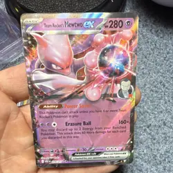 Pokemon TCG Team Rocket's Mewtwo ex Sv10 081/182 Double Rare Holo Basic 280 HP - Image 1