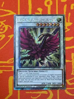 YUGIOH BLACK ROSE MOONLIGHT DRAGON PLATINUM SECRET RARE NM RA03-EN038 - Image 1