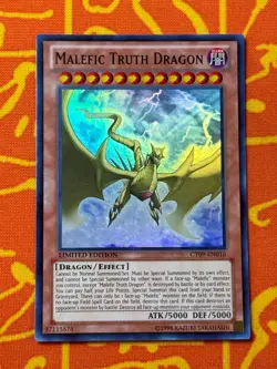 YUGIOH MALEFIC TRUTH DRAGON SUPER RARE NM CT09-EN016 - Image 1