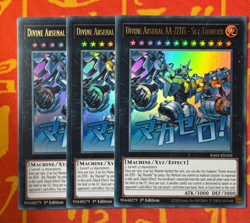 YUGIOH DIVINE ARSENAL AA-ZEUS - SKY THUNDER STAMP ULTRA NM RA05-EN103 x3 PLAYSET - Image 1