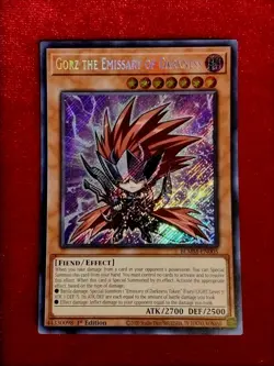 Yu-Gi-Oh! Gorz the Emissary of Darkness BLMM-EN005 Secret Rare 1st Ed. Unplayed - Image 1
