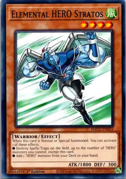 Elemental HERO Stratos HAC1-EN015 Hidden Arsenal: Chapter 1 Yu-Gi-Oh LP - Image 1