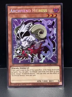 MZMU-EN066 Archfiend Heiress Chibi Art Secret Rare 1st Ed YuGiOh - Image 1