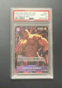 Charlotte Katakuri (Alt Art Holo) One Piece OP11 #067 PSA 10 English - Image 1