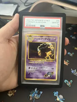 Pokemon Alakazam Holo Rare Card Sabrina's Gym Challenge No. 065 Japanese PSA 10 - Image 1