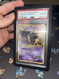 Pokemon Alakazam Holo Rare Card Sabrina's Gym Challenge No. 065 Japanese PSA 10 - Image 2