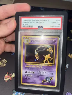 Pokemon Alakazam Holo Rare Card Sabrina's Gym Challenge No. 065 Japanese PSA 10 - Image 3