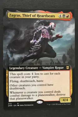 Magic The Gathering: Zagras Thief of Heartbeats - ZNR Rare Extended Art LP - MTG - Image 1