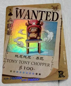 One Piece Tony Tony Chopper WANTED R Card # OP-5M02-078 - Image 1