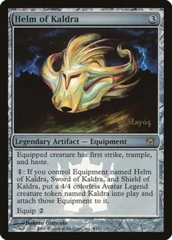 Helm of Kaldra -Foil Medium Play MTG Promos: Prerelease Cards - Image 1