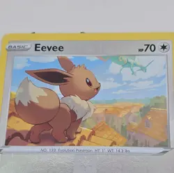 Pokemon TCG Eevee Reverse Holo Card Evolving Skies 125/203 Rayquaza cameo - Image 3