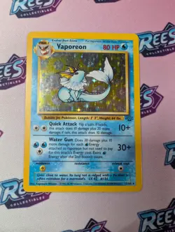Pokemon TCG Vaporeon Holo Card Jungle 12/64 - Image 1
