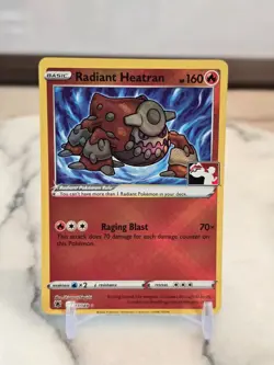 Pokemon TCG Radiant Heatran 027/189 Prize Pack Series Cards Holo LP - Image 1