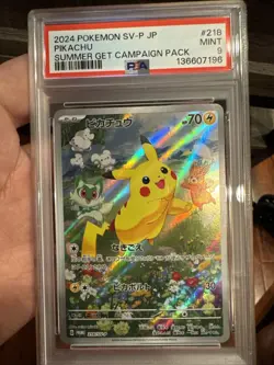 Pikachu - 218/SV-P Summer Get Campaign Promo Card Pokemon Japanese 2024 - Image 1