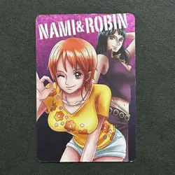 S5150 Very Rare Nami & Nico Robin HOLO Japanese One Piece Carddass Card 2011 F15 - Image 1