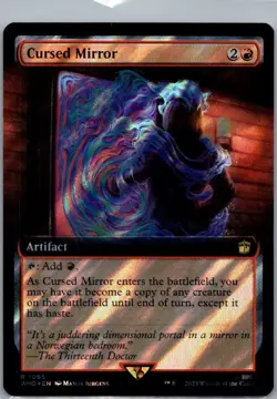 #1065 Cursed Mirror Extended Art Surge Foil Universes Beyond: Doctor Who Rare - Image 1