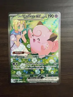 Pokemon TCG Lillie's Clefairy EX Journey Together Sir Card 184/159 NM Condition - Image 1