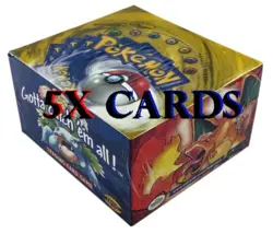 5x Base Set 1999 Pokemon Cards Vintage wotc English old Card lot bundle - Image 1