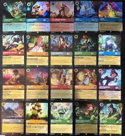 Lorcana Wilds Unknown Mixed Lot Of 20 Cards Contains Holo And Overnumbered NM/M - Image 1