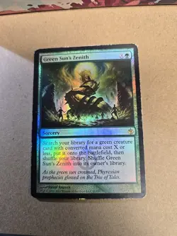 Green Sun's Zenith - Foil - MTG - Mirrodin Besieged - Heavy Play - Card # 81 - Image 1