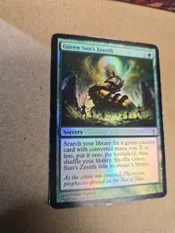 Green Sun's Zenith - Foil - MTG - Mirrodin Besieged - Heavy Play - Card # 81 - Image 2