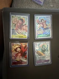 Monkey.D.Luffy PRB02-005 - St13-015. St10-006. Monet Op14 Full Art. 4 Card Lot - Image 1