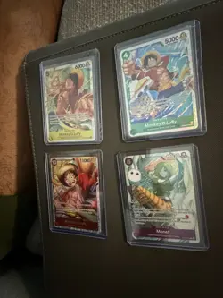 Monkey.D.Luffy PRB02-005 - St13-015. St10-006. Monet Op14 Full Art. 4 Card Lot - Image 2