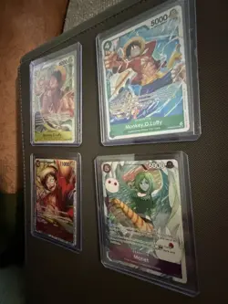 Monkey.D.Luffy PRB02-005 - St13-015. St10-006. Monet Op14 Full Art. 4 Card Lot - Image 3