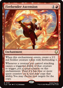 x4 Firebender Ascension TLA Avatar MTG 137 M/NM 4x - Image 1
