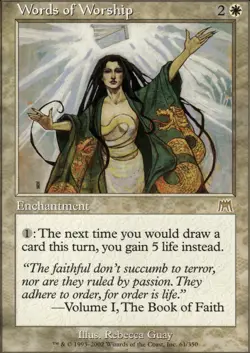 Magic The Gathering Onslaught Words of Worship #61/350 MTG TCG CCG 516b - Image 1