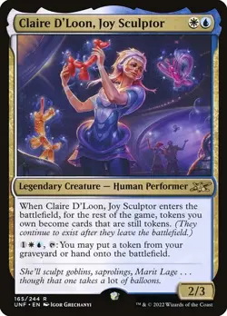 Claire D'Loon, Joy Sculptor Foil Unfinity 165 NM MTG - Image 1