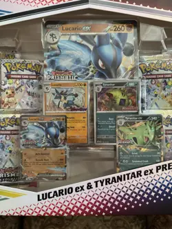 Pokemon Lucario Ex Tyranitar Ex Premium Collection Prismatic Evolution Lot of 2 - Image 2