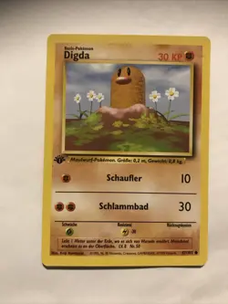 Digda Diglett 47/102 Common German 1st Edition Base Set Pokemon TCG Common - Image 1