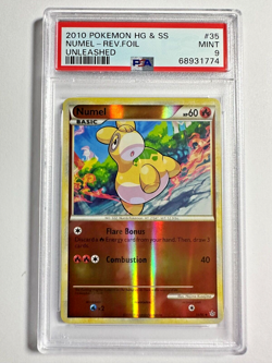 PSA 9 Mint Numel Reverse Holo 2010 Pokemon HG & SS Unleashed #35 - Image 1