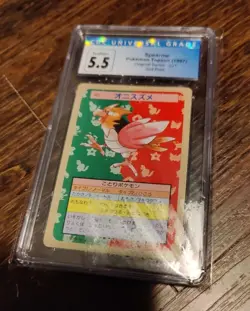 CGC Graded Ex 5.5 1997 Pokemon Topsun Spearow Green Back - Image 1