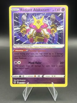 Pokemon TCG - Radiant Alakazam 59/195 - Silver Tempest - Near Mint - Image 1