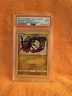 2017 Pokemon Sun & Moon Shining Rayquaza Holo Shining Legends 057 PSA 9 - Image 1