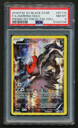 Darkrai XY114 Black Star Promo Pokemon 2016 XY Mythical Collection PSA 8 NM-MT - Image 1